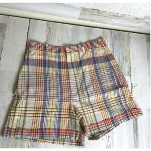 Polo Ralph Lauren Women's 6 multicolor lightweight plaid shorts flat front